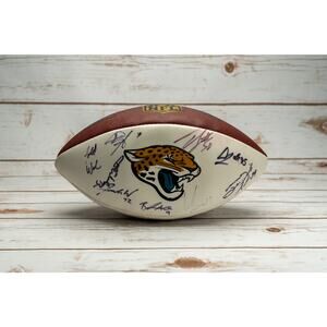 Authenticated Jacksonville Jaguars official football signed by 25 players